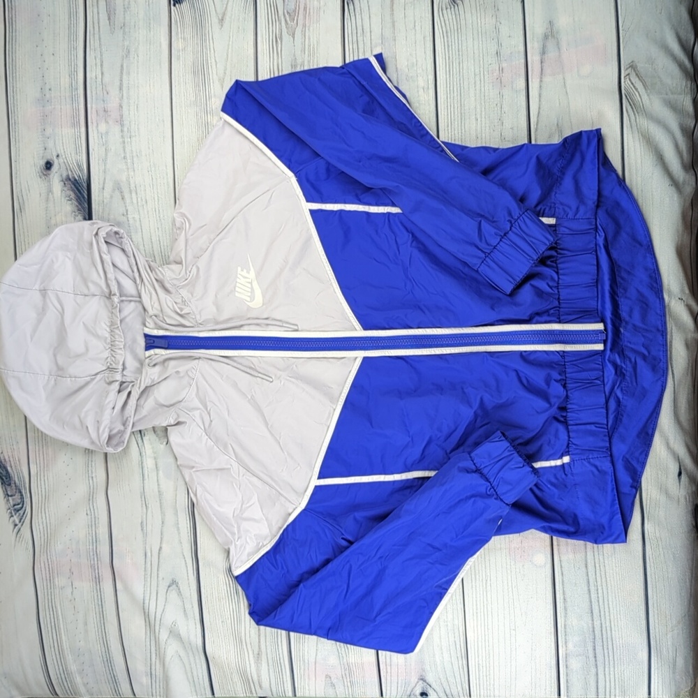 Nike Windbreaker Jacket Women Medium Multicolor Long Sleeve Full Zip Hooded